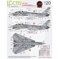 [FCM] Decalque 032-20 F-14 Tomcat Escala 1/32