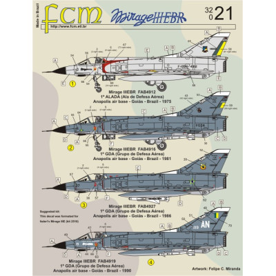 [FCM] Decalque 032-21 Mirage IIIE Escala 1/32