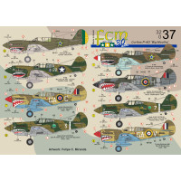 [FCM] Decalque 032-37 Curtiss P-40 "Big Mouths" Escala 1/32