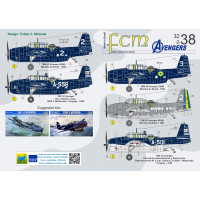 [FCM] Decalque 032-38 TBF-1 / TBM-3 Avenger Escala 1/32