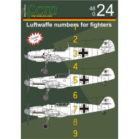 [FCM] Decalque 048-24 Luftwaffe Numbers for Fighters Escala 1/48