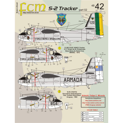 [FCM] Decalque 048-42 S-2 Tracker Escala 1/48