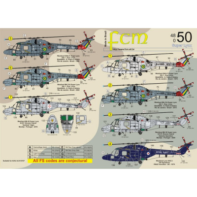 [FCM] Decalque 048-50 Super Lynx Escala 1/48