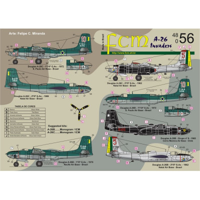 [FCM] Decalque 048-56 A-26B/C Invader Escala 1/48