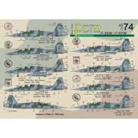 [FCM] Decalque 048-74 F-5EM / FM Tiger Brasileiros Escala 1/48