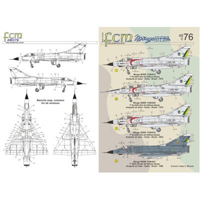 [FCM] Decalque 048-76 Mirage IIIBR Escala 1/48