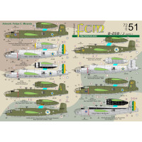 [FCM] Decalque 072-51 North American B-25B / J Escala 1/72