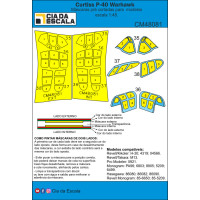 [CIA DA ESCALA] CM48081 Máscara P-40 Warhawk Escala 1/48