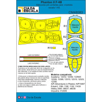 [CIA DA ESCALA] CM48083 Máscara F-4B/N Phantom II Escala 1/48