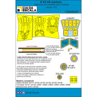 [CIA DA ESCALA] CM48087 Máscara H-34 US Marines Escala 1/48