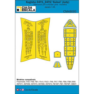 [CIA DA ESCALA] CM48093 Máscara Kugisho D4Y1/D4Y2 Escala 1/48