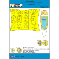 [CIA DA ESCALA] CM48102 Máscara F-86 Sabre Escala 1/48