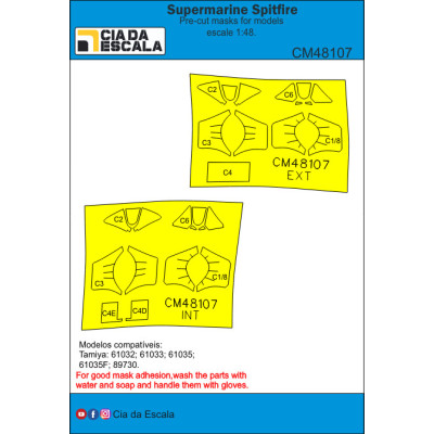 [CIA DA ESCALA] CM48107 Máscara Spitfire Escala 1/48