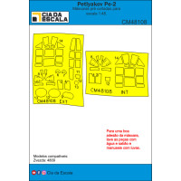 [CIA DA ESCALA] CM48108 Máscara Petlyakov Pe-2 Escala 1/48