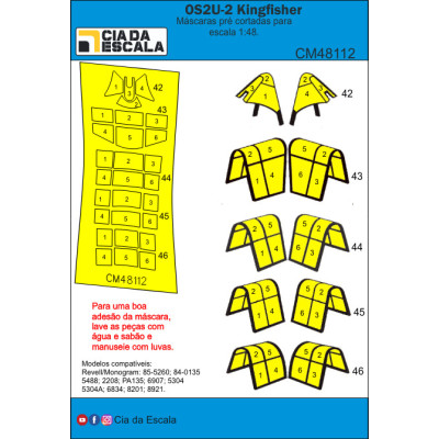 [CIA DA ESCALA] CM48112 Máscara OS2U Kingfisher Escala 1/48
