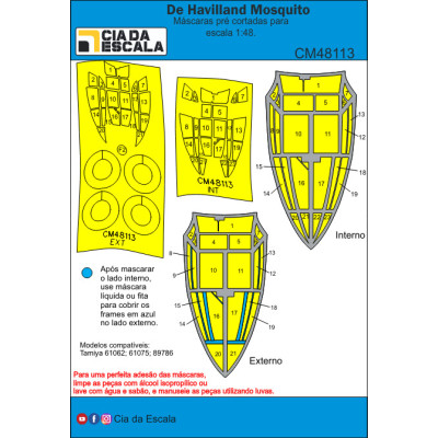 [CIA DA ESCALA] CM48113 Máscara Mosquito Escala 1/48