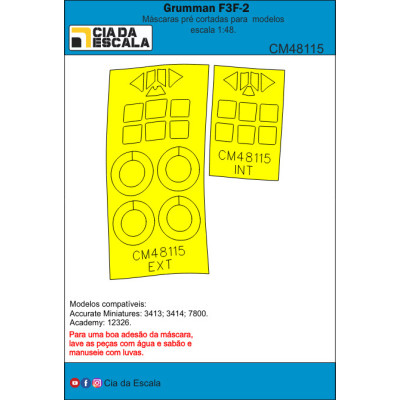 [CIA DA ESCALA] CM48115 Máscara Grumman F3F-2 Escala 1/48