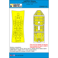 [CIA DA ESCALA] CM48119 Máscara Junkers Ju87 Stuka Escala 1/48