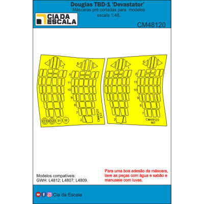 [CIA DA ESCALA] CM48120 Máscara Douglas TBK-1 Devastator Escala 1/48