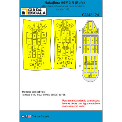 [CIA DA ESCALA] CM48124 Máscara A6M2-N (Rufe) Escala 1/48