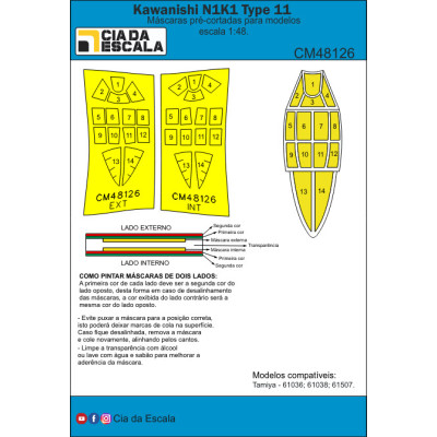 [CIA DA ESCALA] CM48126 Máscara Kawanishi N1K1 Escala 1/48