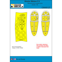 [CIA DA ESCALA] CM48127 Máscara Gloster Meteor Escala 1/48