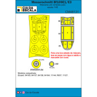 [CIA DA ESCALA] CM48131 Máscara Bf109 E1/E3 Escala 1/48