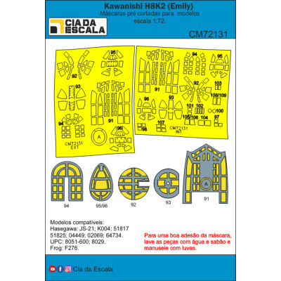 [CIA DA ESCALA] CM72131 Máscara Kawanishi H8K2 Emily Escala 1/72