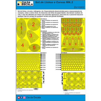 [CIA DA ESCALA] DV10002 Set de Linhas Curvas e Cantos Mk.1