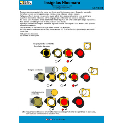 [CIA DA ESCALA] DV32002 Máscara para insígnias hinomaru Escala 1/32