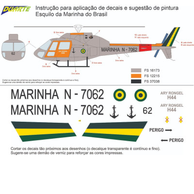 [DUARTE] Decalque Esquilo Marinha do Brasil Escala 1/48