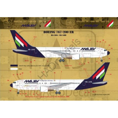 [HAD] Decalque 144-025 Boeing 767-200 ER / 300 ER Escala 1/144