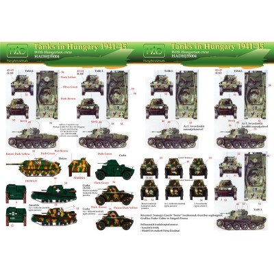 [HAD] Decalque 035-004 Tanks in Hungary 1941-45 - Set 2 Escala 1/35