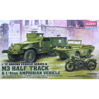 [ACADEMY] M3 Half Track & 1/4ton Amphibian Vehicle Escala 1/72