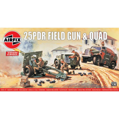 [AIRFIX] 25PDR Field Gun And Quad Escala 1/76 Vintage