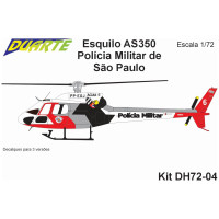 [DUARTE] Esquilo AS350 Polícia Militar de São Paulo Escala 1/72 - Resina