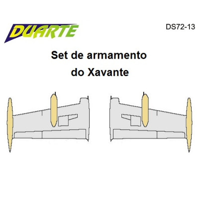 [DUARTE] Set armamento Xavante Escala 1/72 - Resina