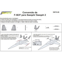 [DUARTE] Set de conversão F-5 para Saeqeh Escala 1/72 - Resina