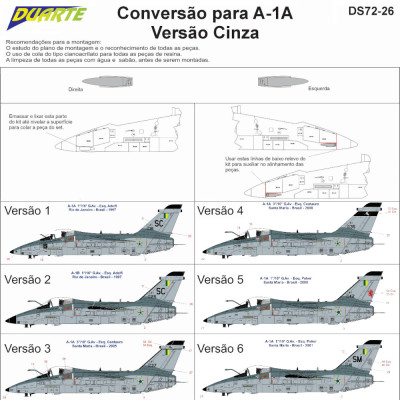 [DUARTE] Canhões para AMX A-1A Versão Cinza Escala 1/72 - Resina