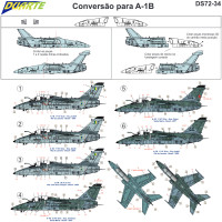 [DUARTE] Conversão Nariz para AMX A-1B FAB Escala 1/72 - Resina