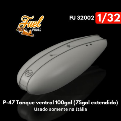 [FUEL MODELS] Set Tanque ventral 100gal P-47D Escala 1/32 - Resina