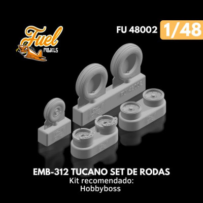 [FUEL MODELS] Set de Rodas Para EMB312 Tucano Escala 1/48 - Resina