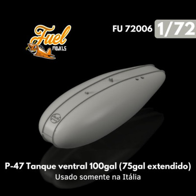 [FUEL MODELS] Set Tanque ventral 100gal P-47D Escala 1/72 - Resina