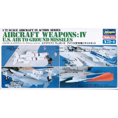 [HASEGAWA] U. S. Air to Ground Missiles Escala 1/72