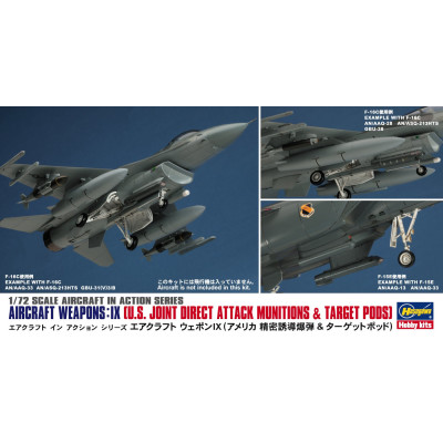 [HASEGAWA] U. S. Joint Direct Attack Munitions & Target Pods Escala 1/72