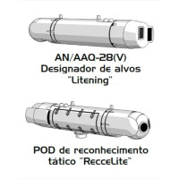 [SEMPERFI] 4802 Pods AN/AAQ-28(V) Litening e RecceLite Escala 1/48 - Resina