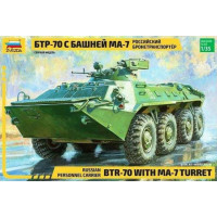 [ZVEZDA] Russian Personnel Carrier BTR-70 with MA-7 Turret Escala 1/35
