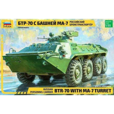 [ZVEZDA] Russian Personnel Carrier BTR-70 with MA-7 Turret Escala 1/35