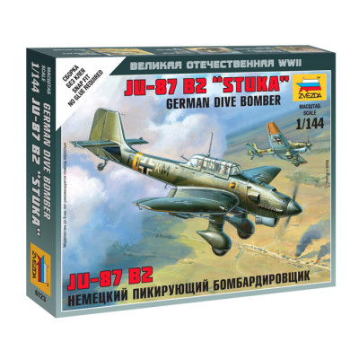 [ZVEZDA] German Dive Bomber Ju-87 B2 "Stuka" Escala 1/144