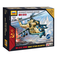 [ZVEZDA] Mil-Mi-24V Hind Soviet Attack Helicopter Escala 1/144